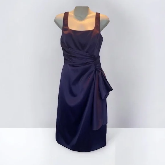 Vintage 00s Y2K Purple Mini Dress by Maggy London - Picture 1 of 3